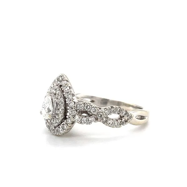 14 Karat White Gold Diamond Engagement Ring