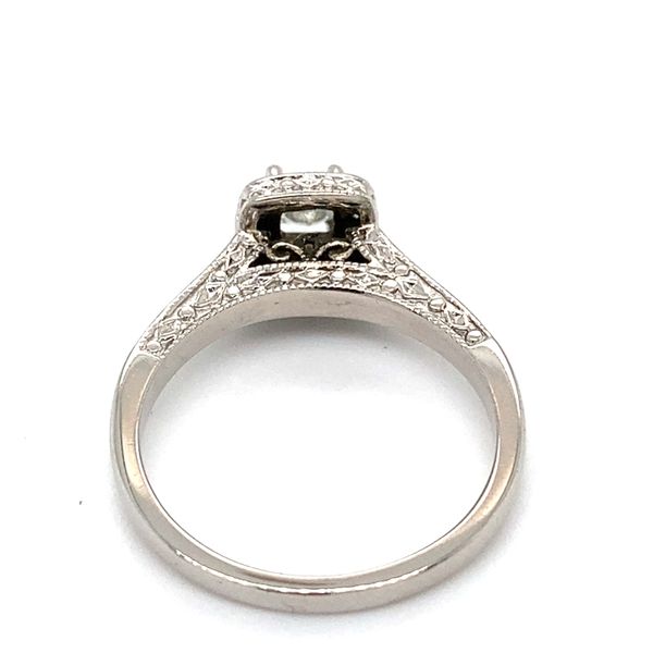 14K White Gold Halo Natural Diamond Engagement Ring Image 3 Carroll / Ochs Jewelers Monroe, MI
