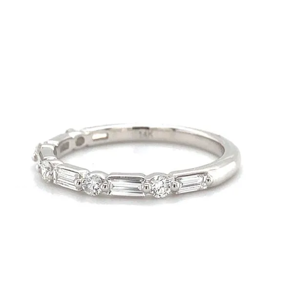 14 Karat White Gold Natural Diamond Wedding Band Image 2 Carroll / Ochs Jewelers Monroe, MI