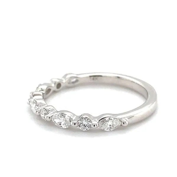 14 Karat White Gold Natural Diamond Wedding Band Image 2 Carroll / Ochs Jewelers Monroe, MI