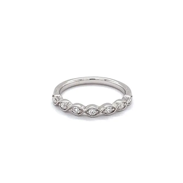 1/5 ctw Marquise Framed Diamond Wedding Band in 14 Karat ...