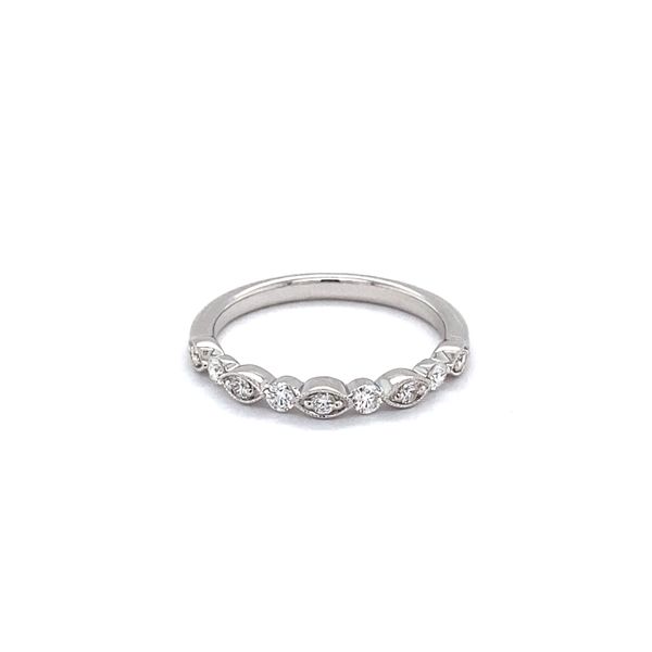 1/4 ctw Marquise & Dot Diamond Wedding Band in 14 Karat Gold Carroll / Ochs Jewelers Monroe, MI