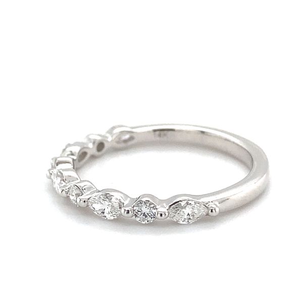 14 Karat White Gold Natural Diamond Wedding Band Image 2 Carroll / Ochs Jewelers Monroe, MI