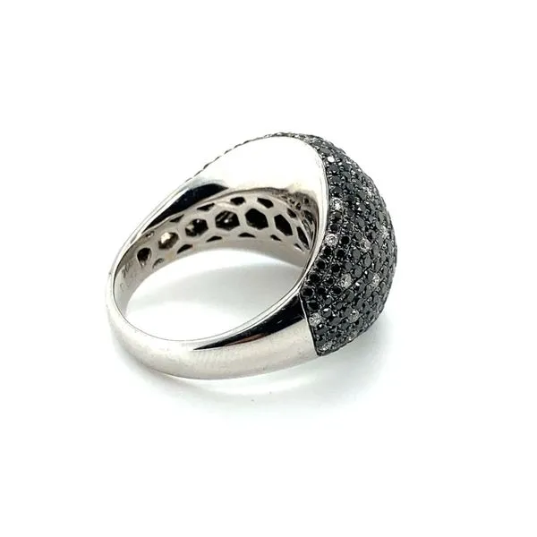 Domed Black and White Diamond Cocktail Ring Image 3 Carroll / Ochs Jewelers Monroe, MI
