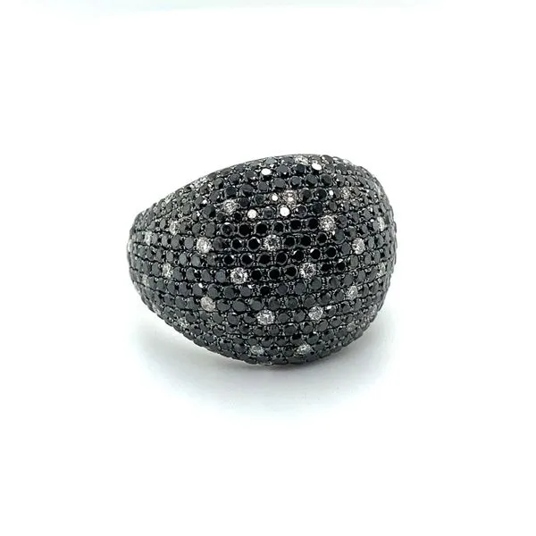Domed Black and White Diamond Cocktail Ring Carroll / Ochs Jewelers Monroe, MI