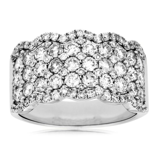 Diamond Scalloped Edge Ring in 14 Karat Carroll / Ochs Jewelers Monroe, MI