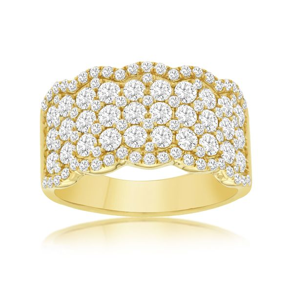 Diamond Scalloped Edge Ring in 14 Karat Carroll / Ochs Jewelers Monroe, MI