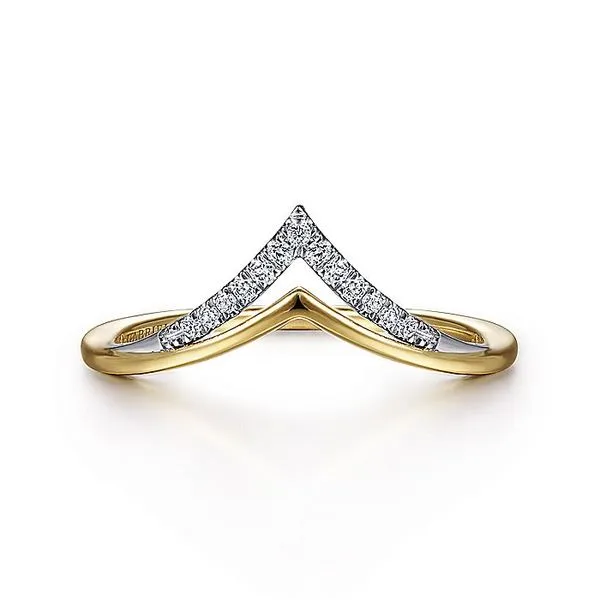 14K White-Yellow Gold Diamond Chevron Ring Carroll / Ochs Jewelers Monroe, MI