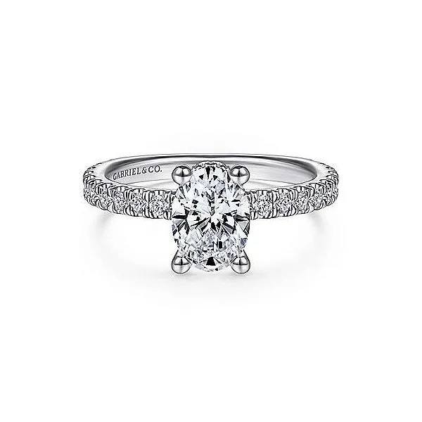 14 Karat White Gold Natural Diamond Semi-Mounting similar item image