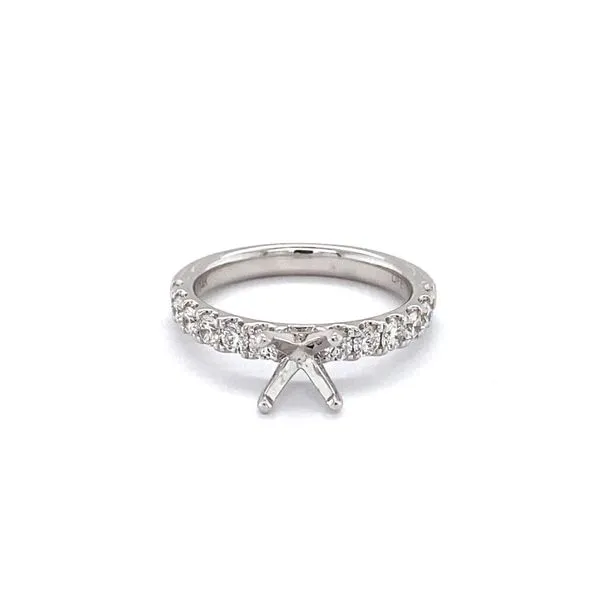 14 Karat White Gold Natural Diamond Semi-Mounting Carroll / Ochs Jewelers Monroe, MI