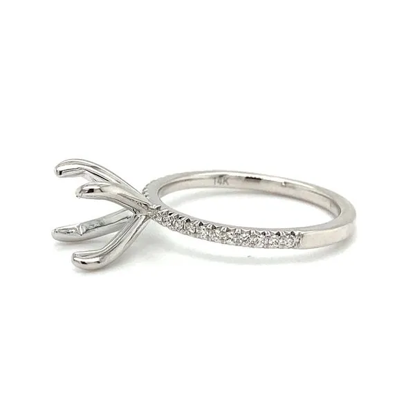 14 Karat White Gold Natural Diamond Semi-Mounting Image 2 Carroll / Ochs Jewelers Monroe, MI