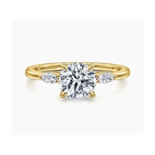 14 Karat Yellow Gold Natural Diamond Semi-Mounting similar item image