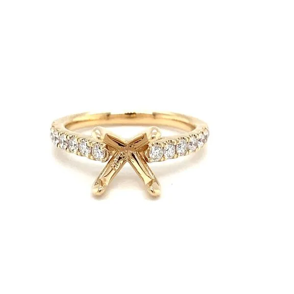 14 Karat Yellow Gold Natural Diamond Semi-Mounting Carroll / Ochs Jewelers Monroe, MI