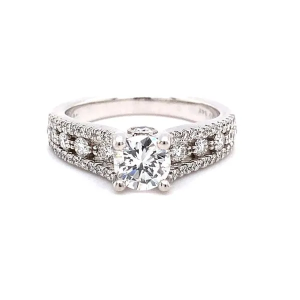14 Karat White Gold Natural Diamond Engagement Ring Setting Carroll / Ochs Jewelers Monroe, MI