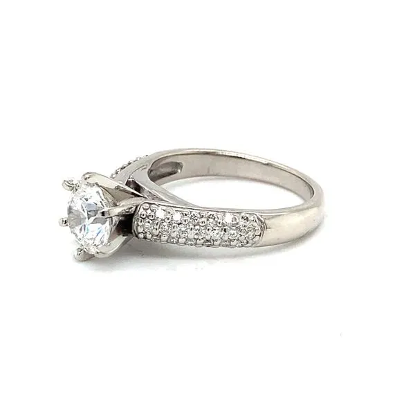 14 Karat White Gold Natural Diamond Engagement Ring Setting Image 2 Carroll / Ochs Jewelers Monroe, MI