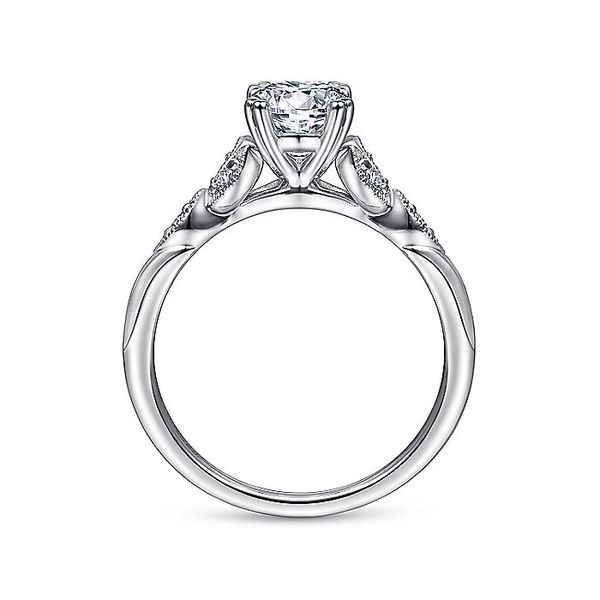 Vintage Style 14kt White Gold Engagement Ring Image 2 Carroll / Ochs Jewelers Monroe, MI