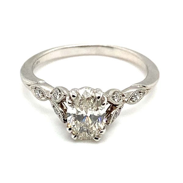 Vintage Style 14kt White Gold Engagement Ring Image 4 Carroll / Ochs Jewelers Monroe, MI