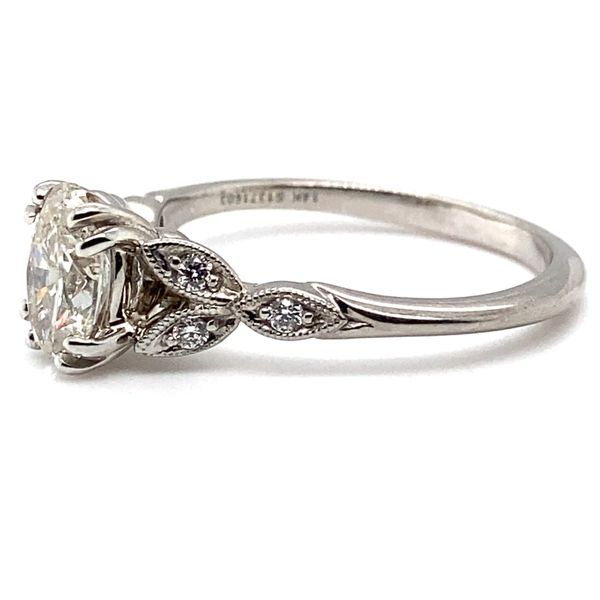 Vintage Style 14kt White Gold Engagement Ring Image 5 Carroll / Ochs Jewelers Monroe, MI