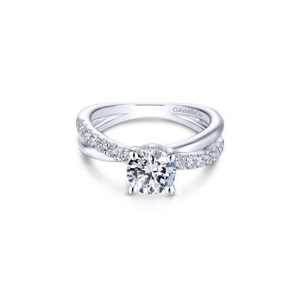 14K White Gold Round Diamond Engagement Ring Carroll / Ochs Jewelers Monroe, MI