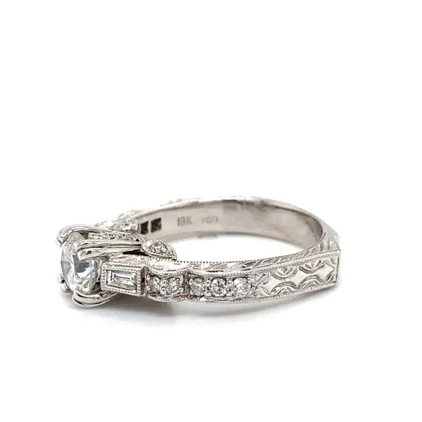 18 Karat White Gold Natural Diamond Engagement Ring Setting Image 2 Carroll / Ochs Jewelers Monroe, MI