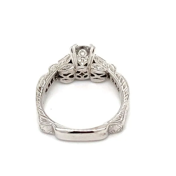 18 Karat White Gold Natural Diamond Engagement Ring Setting Image 3 Carroll / Ochs Jewelers Monroe, MI