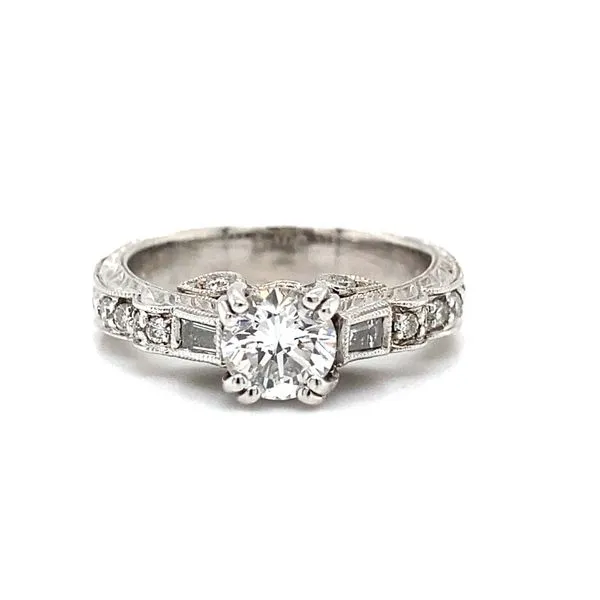 18 Karat White Gold Natural Diamond Engagement Ring Setting Carroll / Ochs Jewelers Monroe, MI