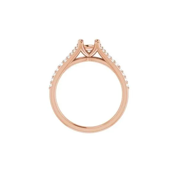 14 Karat Rose Gold Natural Diamond Engagement Ring Setting Image 3 Carroll / Ochs Jewelers Monroe, MI