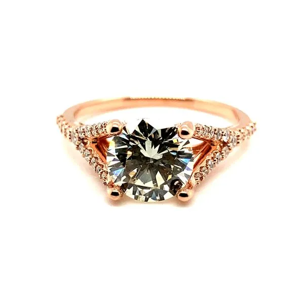 14 Karat Rose Gold Natural Diamond Engagement Ring Setting Carroll / Ochs Jewelers Monroe, MI