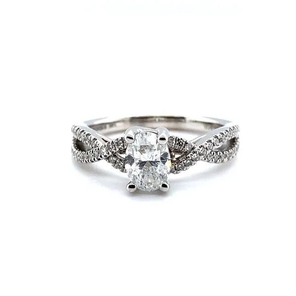 14 Karat White Gold Natural Diamond Engagement Ring Setting Carroll / Ochs Jewelers Monroe, MI