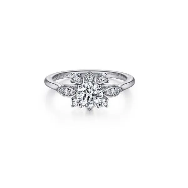 14 Karat White Gold Natural Diamond Engagement Ring Setting similar item image
