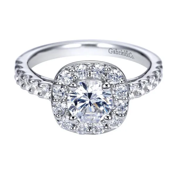 14 Karat White Gold Natural Diamond Engagement Ring Setting similar item image