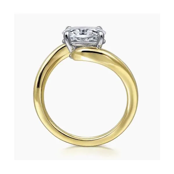 14 Karat White & Yellow Gold Engagement Ring Setting Image 2 Carroll / Ochs Jewelers Monroe, MI