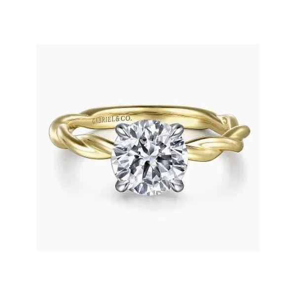 14 Karat Yellow Gold Engagement Ring Setting