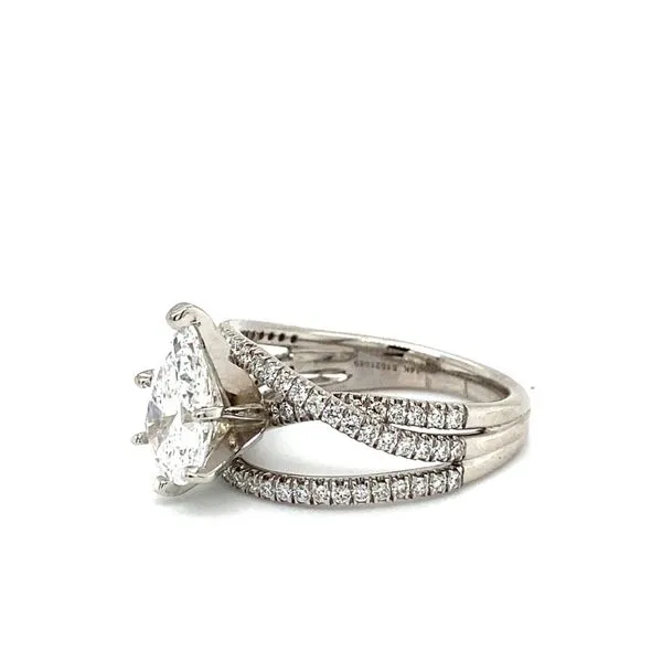 14 Karat White Gold Natural Diamond Engagement Ring Setting