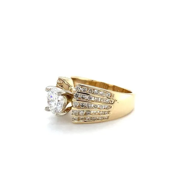 14 Karat Yellow Gold Natural Diamond Estate Engagement Ring Setting Image 2 Carroll / Ochs Jewelers Monroe, MI