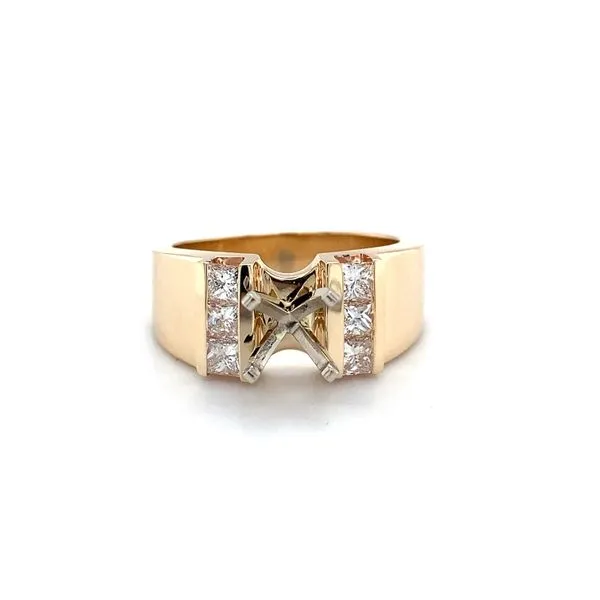 14 Karat Yellow Gold Natural Diamond Engagement Ring Setting Carroll / Ochs Jewelers Monroe, MI