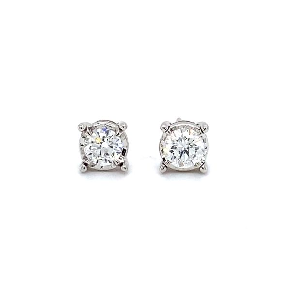 3/4 ctw Round Diamond Reflections Stud Earrings in 14kt White Gold Carroll / Ochs Jewelers Monroe, MI