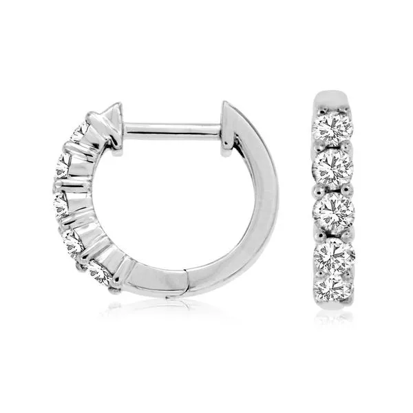 0.50 ctw Diamond Hoop Earrings in 14 Karat Carroll / Ochs Jewelers Monroe, MI