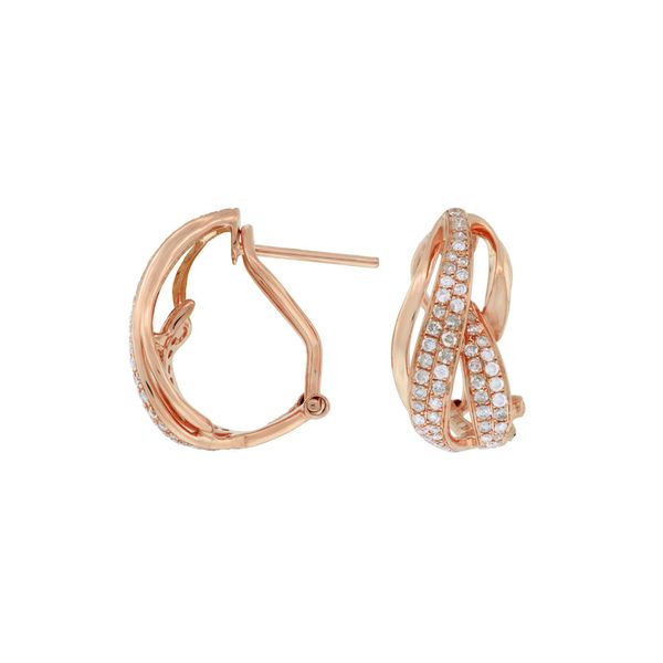 0.64 ctw Diamond Twist Earrings in 14 Karat Carroll / Ochs Jewelers Monroe, MI