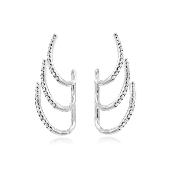 0.42 ctw Diamond Climber Earrings in 14 Karat Carroll / Ochs Jewelers Monroe, MI