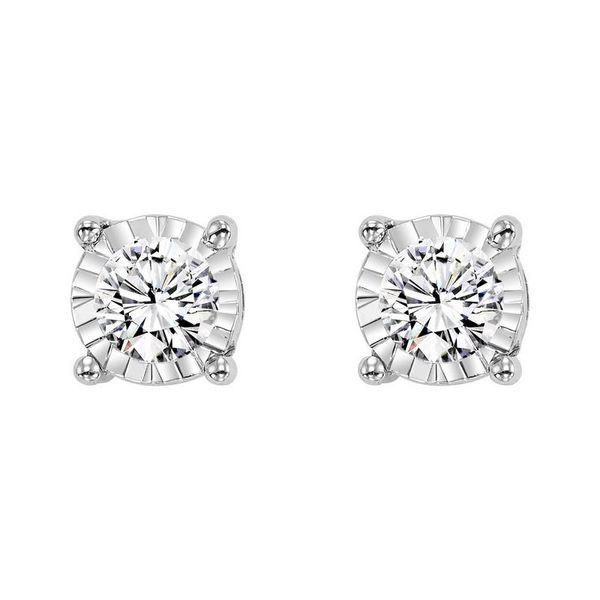 1/3 ctw Diamonds Illusion Stud Earrings in 14 Karat Carroll / Ochs Jewelers Monroe, MI