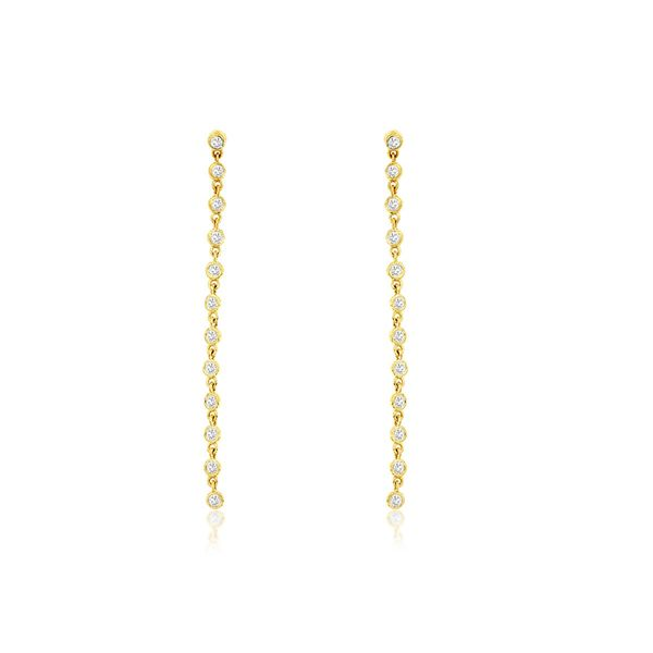Diamond Dangle Earrings in 14 Karat Carroll / Ochs Jewelers Monroe, MI