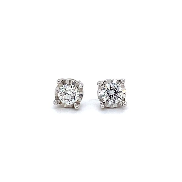 1/2 ctw Round Diamond Reflections Stud Earrings in 14kt White Gold Carroll / Ochs Jewelers Monroe, MI