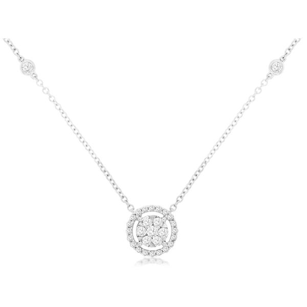 0.33 ctw Halo Diamond Pendant in 14 Karat Carroll / Ochs Jewelers Monroe, MI