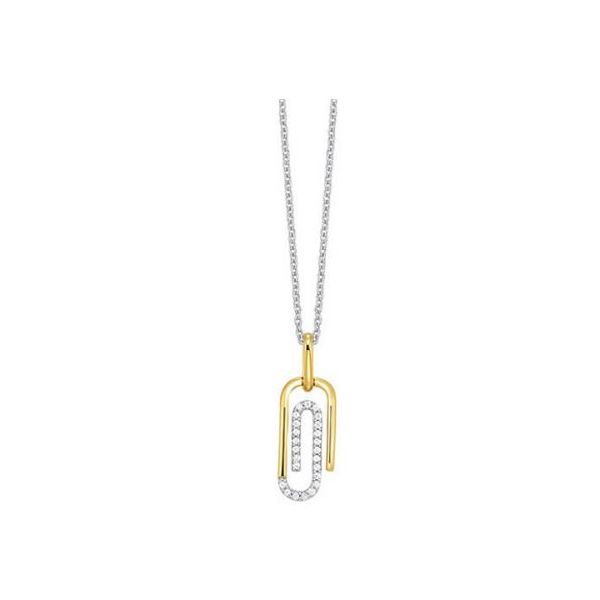 1/10 ctw Diamond Paperclip Pendant in 10 Karat Carroll / Ochs Jewelers Monroe, MI