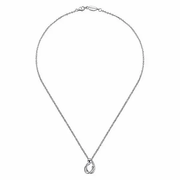 18 inch 925 Sterling Silver Mother and Child Pendant Necklace with Diamonds Image 2 Carroll / Ochs Jewelers Monroe, MI