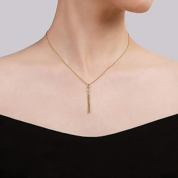 14K Yellow Gold Diamond Pendant Necklace Image 2 Carroll / Ochs Jewelers Monroe, MI