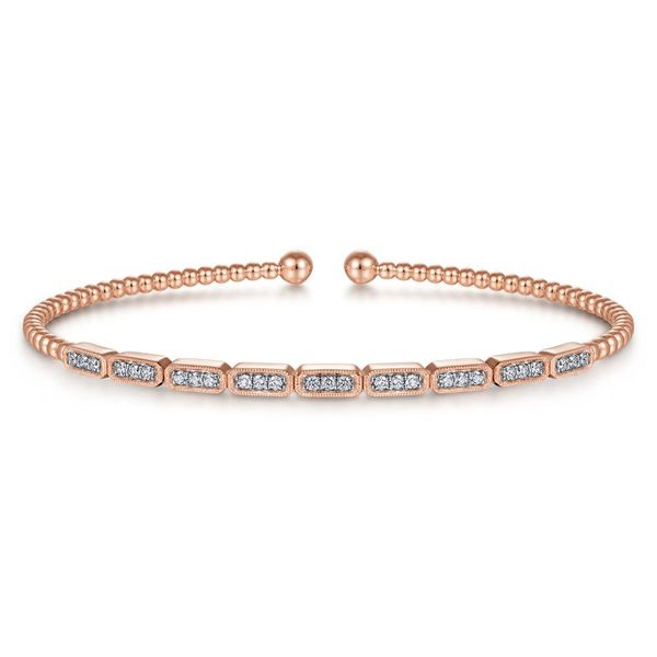 14K Rose Gold Diamond Bangle Carroll / Ochs Jewelers Monroe, MI