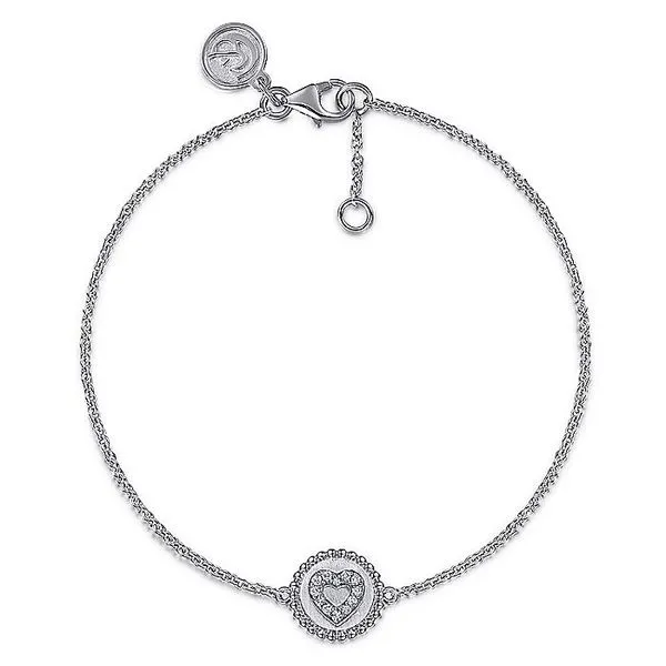 925 Sterling Silver Diamond Bujukan Heart Bracelet Carroll / Ochs Jewelers Monroe, MI