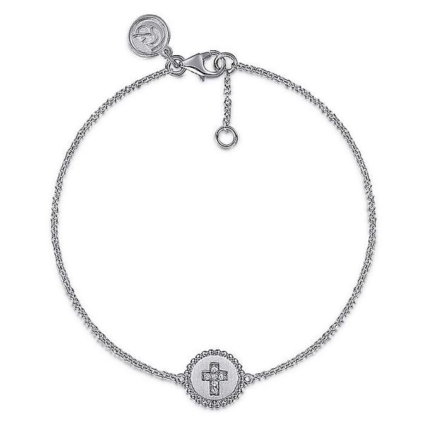 925 Sterling Silver Diamond Bujukan Cross Bracelet Carroll / Ochs Jewelers Monroe, MI